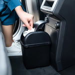 Black Mini Car Trash Can With Lid